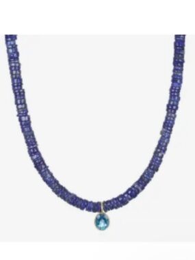 Amelia Rose Wheel Necklace-Lapis & London
Blue Topaz